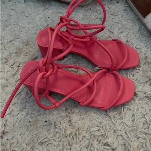 Elegant Pink Strappy Heels